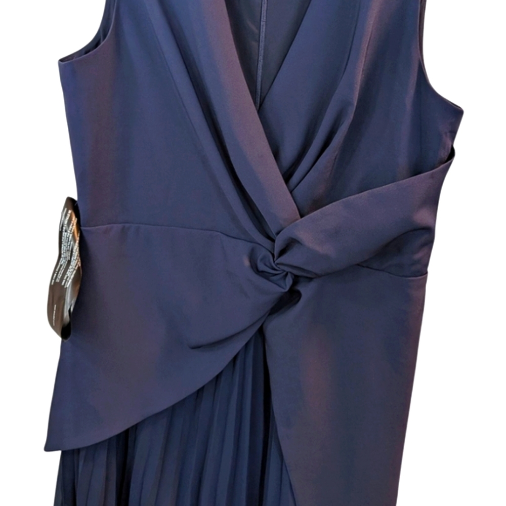 Kay Unger's Petra tea-length Navy Dress... Size 16 - Picture 7 of 10